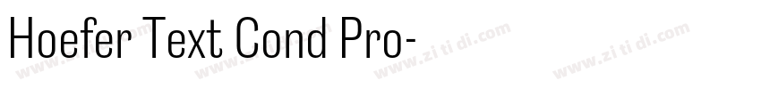 Hoefer Text Cond Pro字体转换